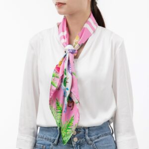 Animal Home Badge And Wine Glass Printed Square Scarves