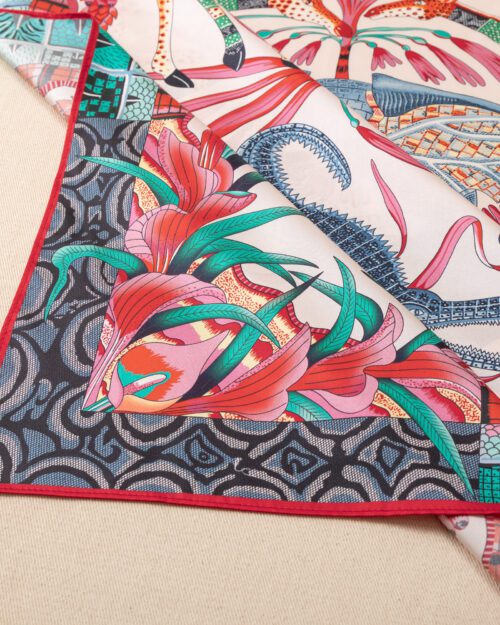 zambezi festival kreatives design quadratische schals