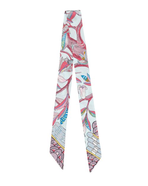 Tree of Song Twill Silk Ribbon Scarf