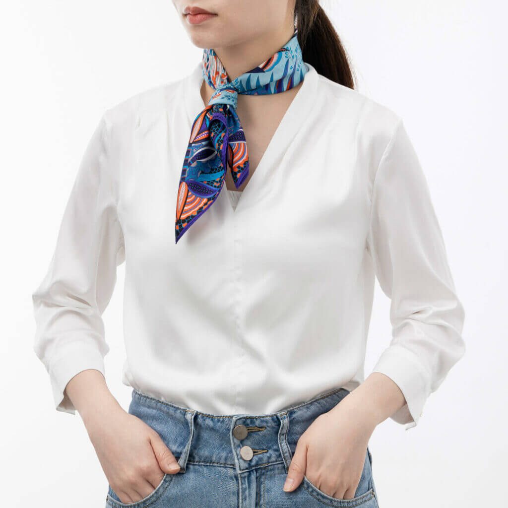 How To Use Square Silk Scarf For Curly Hair - Muriersilk
