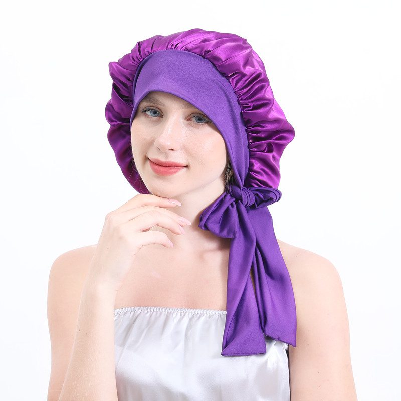 Adjustable Silk Sleep Cap For Women