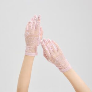Wrist-Length Lace Gloves for Women
