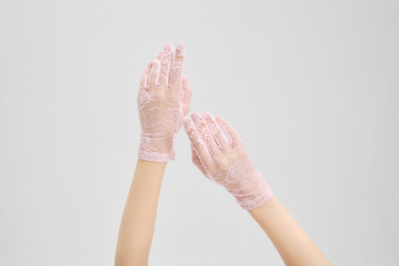 Wrist-Length Lace Gloves for Women